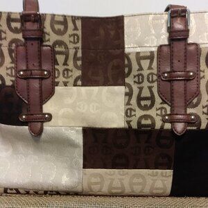 👜 Vintage Etienne Aigner Patchwork Canvas Tote